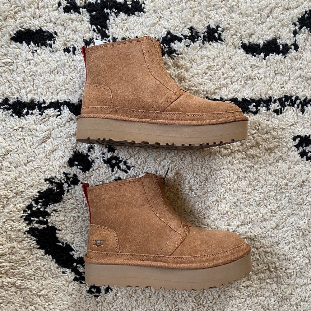NWT UGG Neumel Platform Zip Boots Size 8 US / 39 EU
